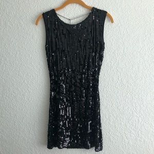 Michael Kors mini black sequined dress